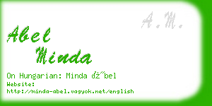 abel minda business card